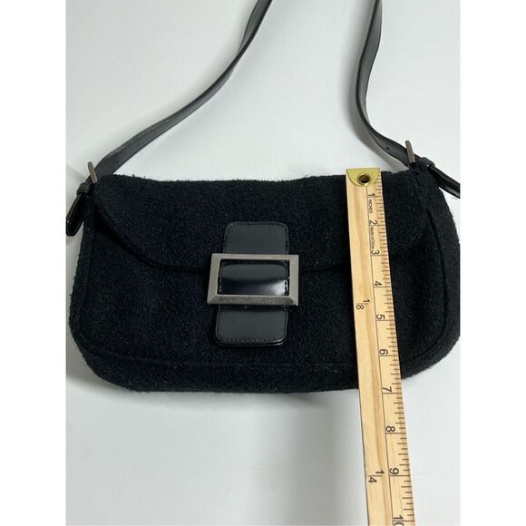 BECHAMEL BAGUETTE CLOTH HANDBAG Hobo Black - Picture 9 of 14